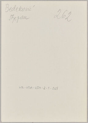 Bedeković, Stjepan, 15.12.1907. Policijski karton