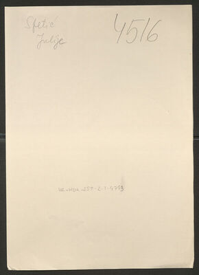 Spetić, Julije, 24.7.1924. Policijski karton