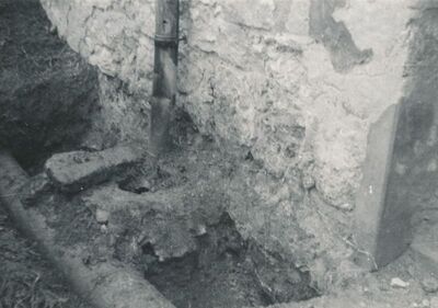 Ozalj - Stari grad, odvod vode na sjevernom krilu