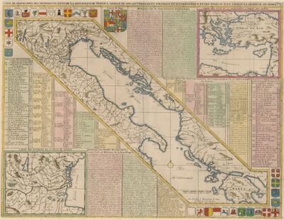 Carte de geographie des differents etats de la Republique de Venise
