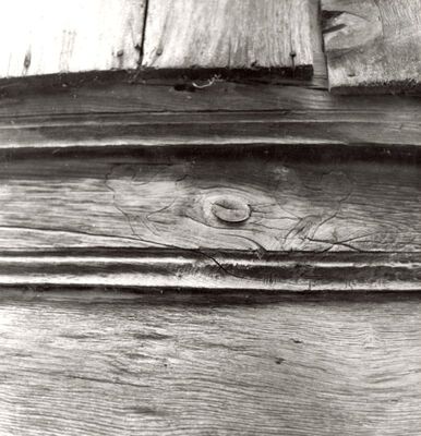 Lukinić Brdo - Tradicijska drvena prizemnica, detalj pročelja