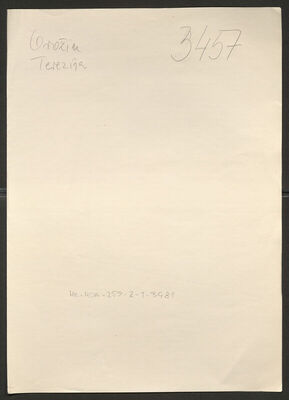 Orožin, Terezija, 28.8.1921. Policijski karton