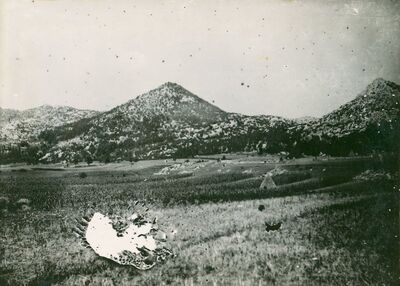 Bočaj Grad - situacija s ostatcima, smješten nedaleko Kosinja