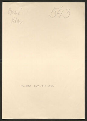 Božić, Petar, 4.10.1928. Policijski karton