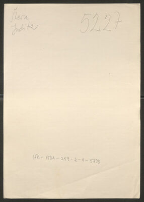 Štern, Judita, 12.2.1888. Policijski karton