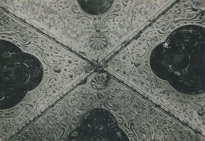 Lepoglava - Bivši pavlinski samostan,štukatura sa slikama na stropu nekadašnje knjižnice