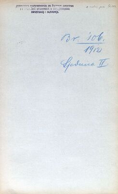 Zapisnik druge sjednice Zemaljskog povjerenstva održane 18. 12. 1912. godine