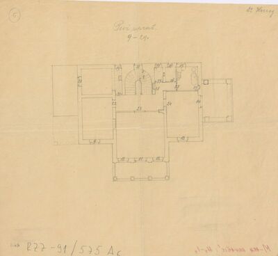 Vila Herzog, skica tlocrta