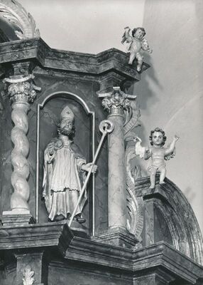 Sveti Petar Mrežnički (Duga Resa) - Župna crkva sv. Petra, glavni oltar, detalj