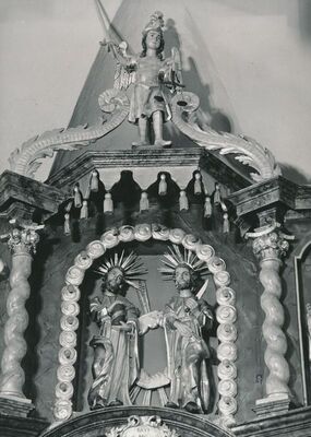 Sveti Petar Mrežnički (Duga Resa) - Župna crkva sv. Petra, glavni oltar, detalj