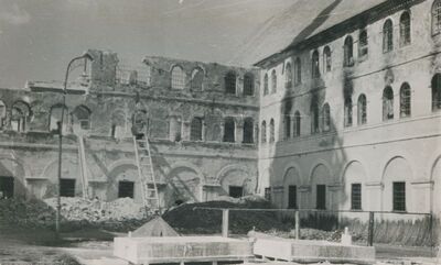 Lepoglava - Bivši pavlinski samostan, sjeverozapadni ugao dvorišta