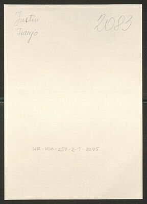 Justin, Franjo, 21.10.1908. Policijski karton