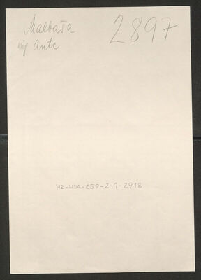 Malbaša, Ante, 1908. Policijski karton