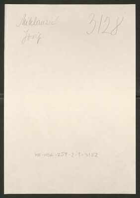 Miklauzić, Josip, 12.2.1897. Policijski karton