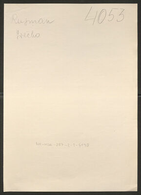 Rusman, Srečko, 18.11.1905. Policijski karton