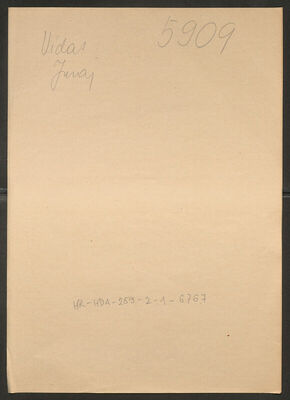 Vidas, Juraj. Policijski karton