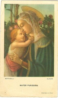 Bogorodica s Djetetom prema slici Bogorodica s Djetetom i svetim Ivanom Krstiteljem Sandra Botticellija