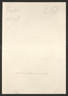 Kardoš, Ernest, 6.2.1875. Policijski karton