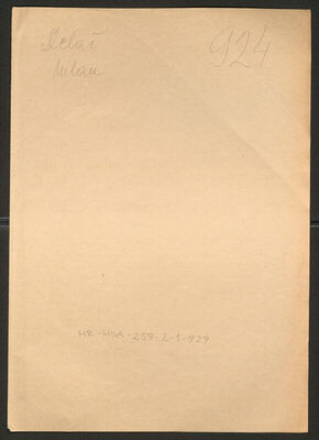 Delač, Milan, 4.11.1921. Policijski karton