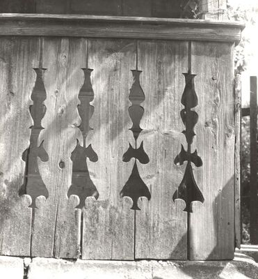 Mraclin - Tradicijska kuća, detalj ograde trijema