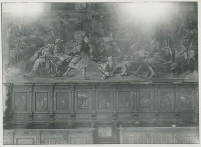 Lepoglava - Župna crkva, svetište: zidna slika sa scenom Isus u hramu