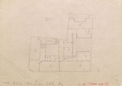 Obrtna banka, idejni projekt/skica tlocrta/drugi kat