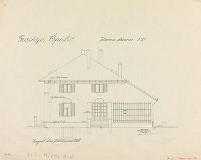 Vila Čepulić, istočno pročelje