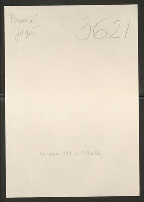 Perović, Jagoš, 21.2.1897. Policijski karton