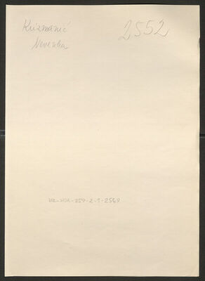 Krizmanić, Nevenka, 25.9.1923. Policijski karton