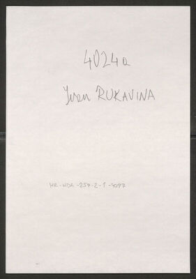 Rukavina, Ivan, 30.4.1909. Policijski karton