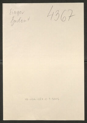 Singer, Ljudevit, 1899. Policijski karton