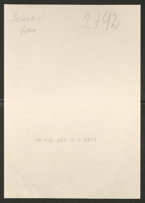 Lovinčić, Ivan, 15.7.1911. Policijski karton