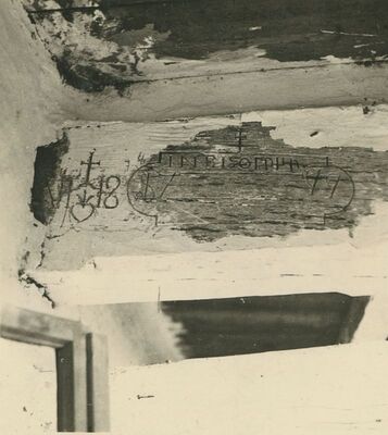 Bedenec (Ivanec) - natpis na gredi