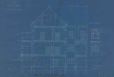 Crkva sv. Blaža, župni dvor/presjek