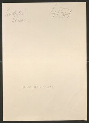 Sarajlić, Almaz, 1916. Policijski karton