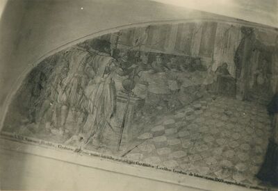 Lepoglava - Pavlinski samostan, Zidna slika u ljetnom refektoriju (lijeva strana)