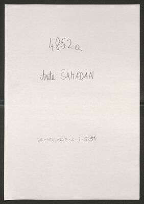 Šamadan, Ante, 1.10.1916. Policijski karton