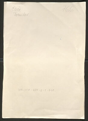 Čače, Tomislav, 5.2.1912. Policijski karton