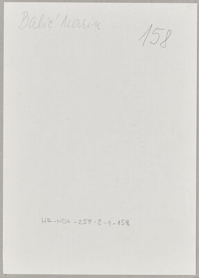 Balić, Marin, 4.11.1890. Policijski karton