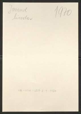 Javand, Miroslav, 18.7.1883. Policijski karton