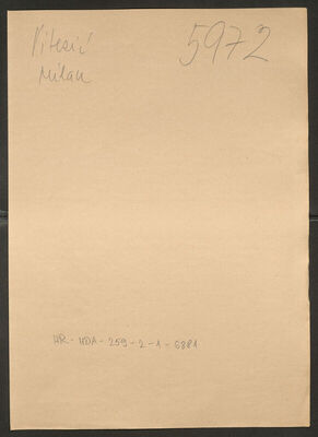 Vitezić, Milan, 12.12.1923. Policijski karton