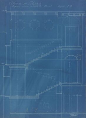 Crkva sv. Blaža, župni dvor/presjek/stubišta