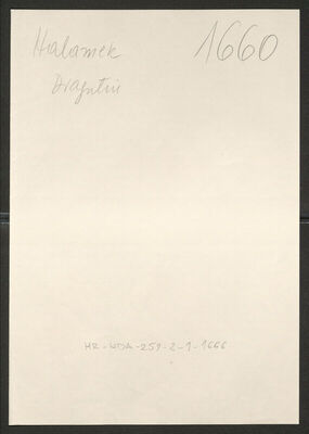 Halamek, Dragutin, 1921. Policijski karton