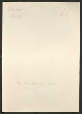 Dursanović, Pavle, 18.9.1910. Policijski karton