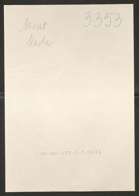 Nerat, Nada, 28.9.1914. Policijski karton