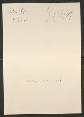 Škerbiš, Viktor, 27.12.1910. Policijski karton