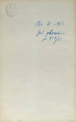 Godišnji obračun za 1914. - 1915. godinu