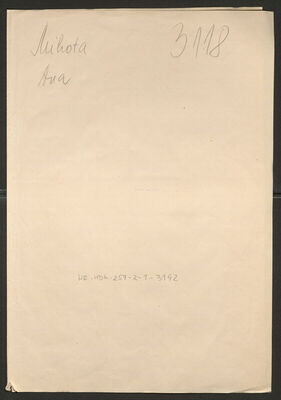 Mihota, Ana, 25.9.1895. Policijski karton