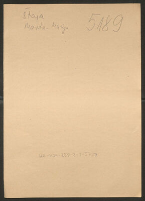 Štajn, Marija rođ. Magaciner, 26.11.1905. Policijski karton