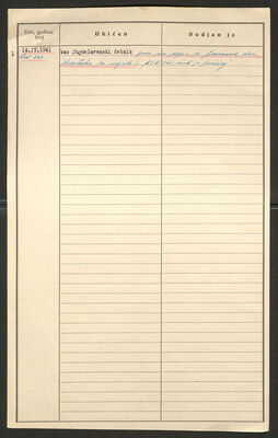 Gjordjević, Siniša, 1919. Policijski karton